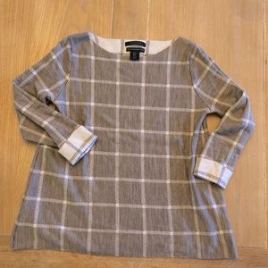 Tahari light weight merino wool blouse